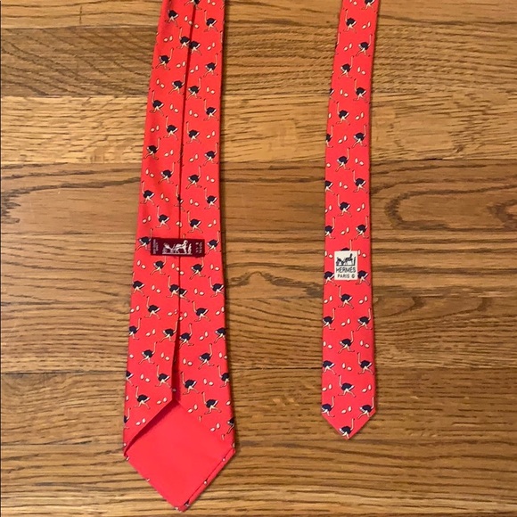 Hermès men’s tie ostrich - Picture 3 of 5